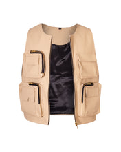 Load image into Gallery viewer, Off White leather utility vest
