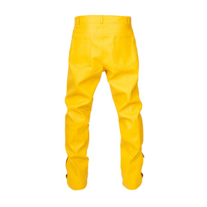 Yellow Starboy Leather Pants