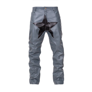 Stone Gray Starboy Leather Pants
